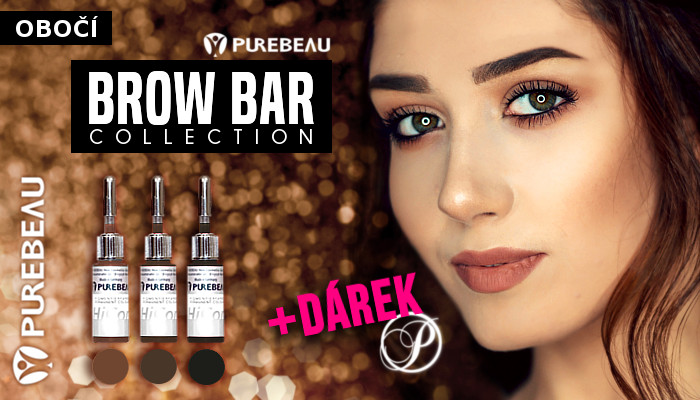 set barev Purebeau Brow bar na permanentní makeup oboci